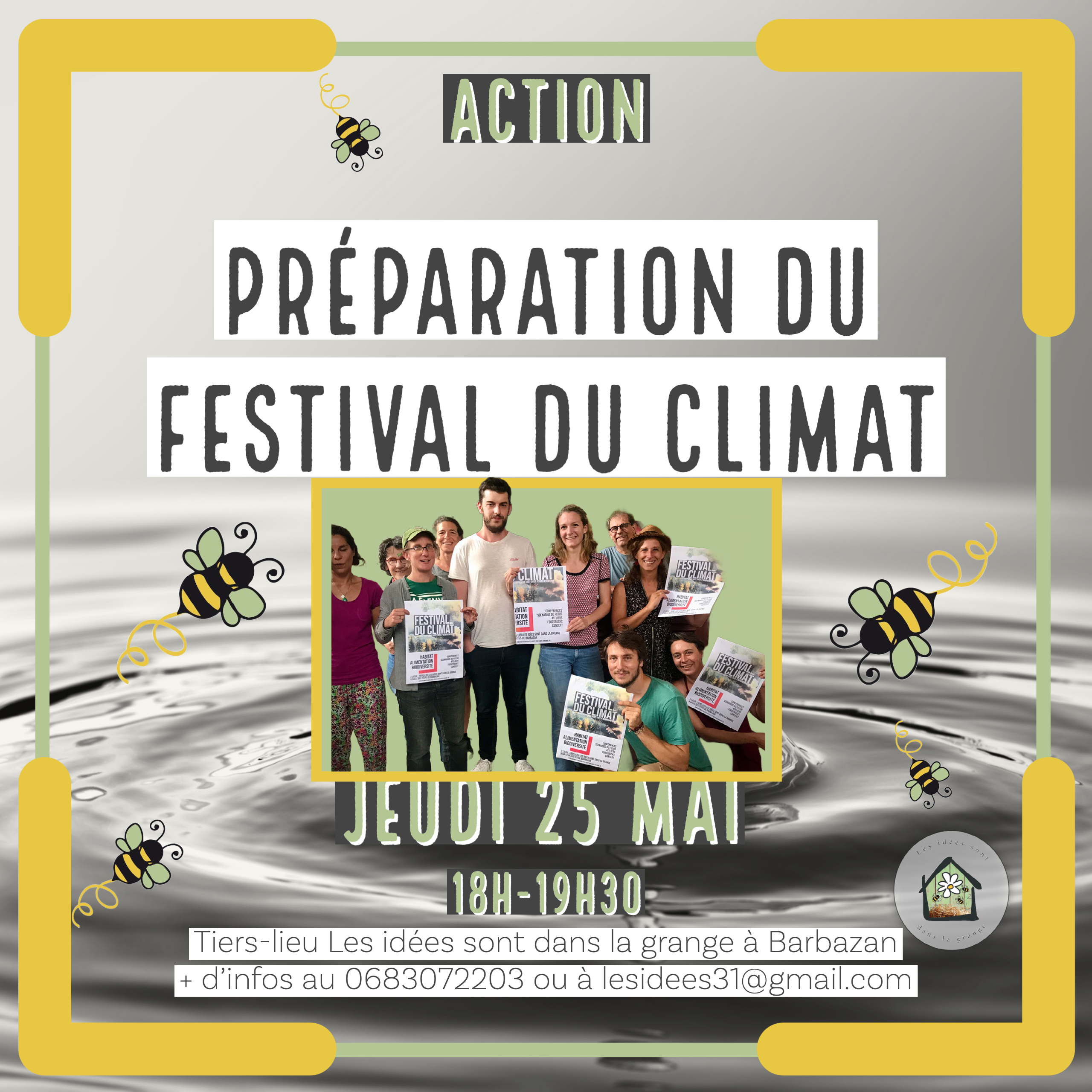 préparation du festival du climat affiche